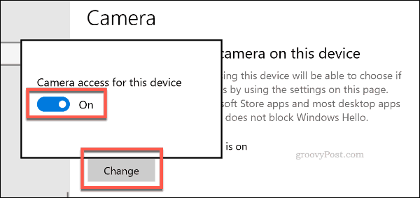 Onemogočanje dostopa kamere v sistemu Windows 10