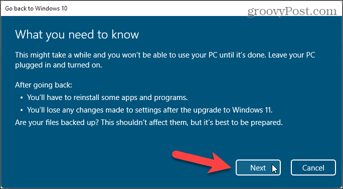 Kaj morate vedeti o vračanju iz sistema Windows 11 v sistem Windows 10