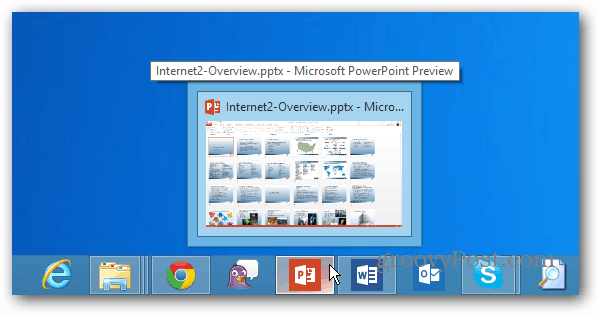 Orodna vrstica za namizje Windows 8