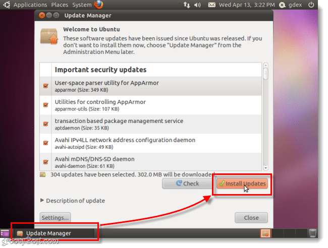 namestite varnostne posodobitve ubuntu