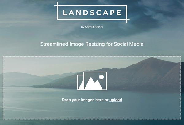Obrežite in spremenite velikost slik s programom Landscape by Sprout Social.