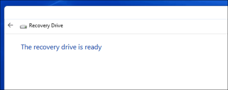 obnovitveni pogon je končal Windows 11