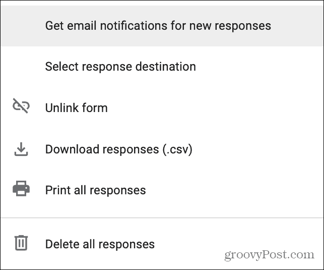 Google Forms Responses Get Email Alert