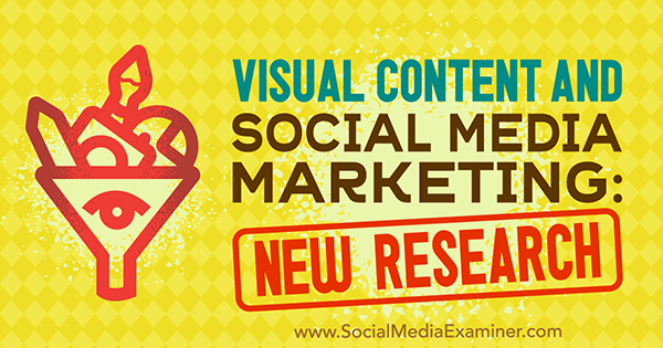 Trženje vizualnih vsebin in socialnih medijev: Nova raziskava Michelle Krasniak o izpraševalki socialnih medijev.