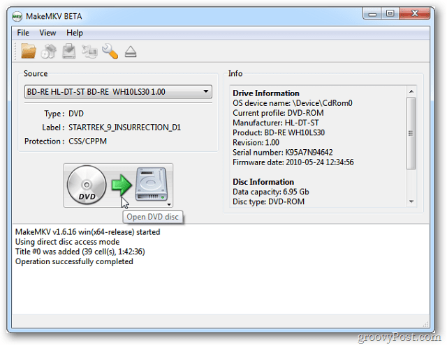Odstranjevanje in pretvarjanje DVD-jev v datoteke MKV z nekaj kliki