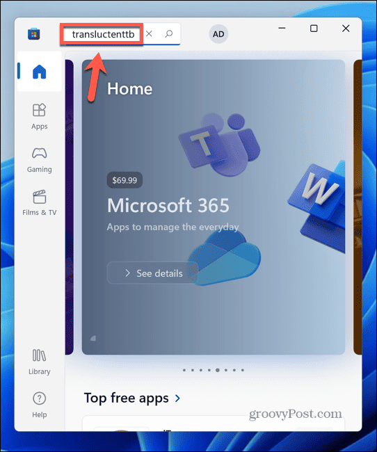 Windows 11 iskalna trgovina