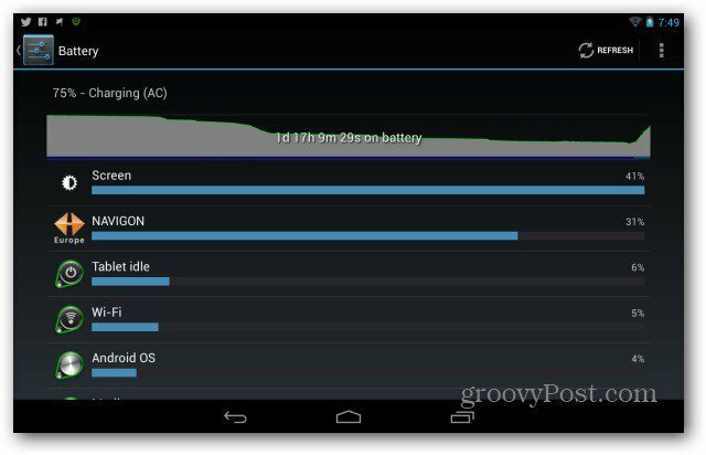 Izboljšajte življenjsko dobo Google Nexus 7
