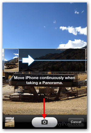 Vzemite iPhone iOS Panoramic Photo - panoramska kamera