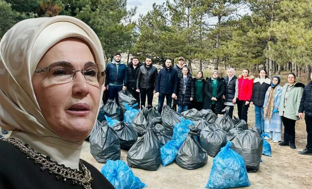 Pozdrav Emine Erdoğan mladim, ki ljubijo naravo