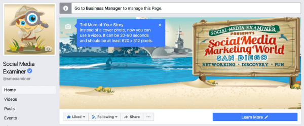 Facebook razširi možnost nalaganja videoposnetkov kot naslovnih slik na več strani. 