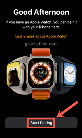 Apple Watch začnite seznanjati