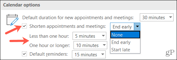 Skrajšajte sestanke v programu Outlook