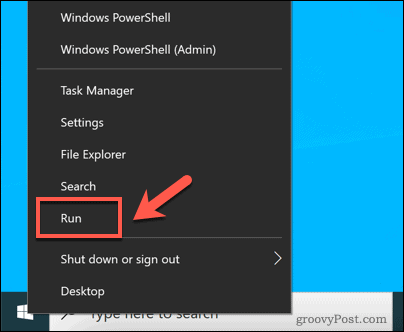 Zaženite Run v sistemu Windows 10