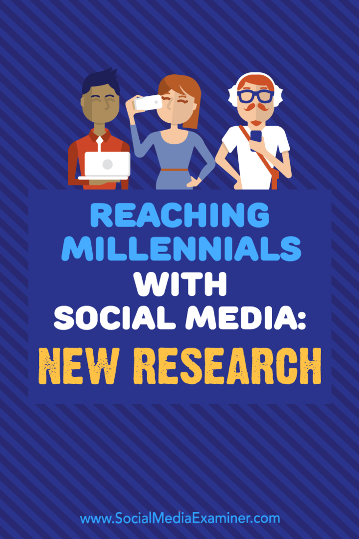 Doseganje tisočletnikov s socialnimi mediji: nova raziskava Michelle Krasniak na Social Media Examiner.