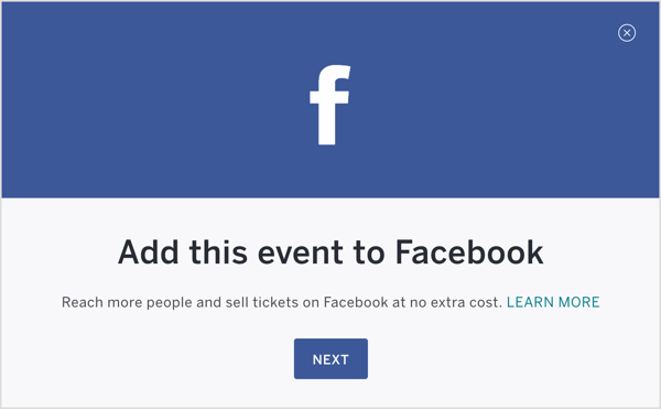 Ko je vaš dogodek Eventbrite nastavljen, ga objavite in dodajte na Facebook.