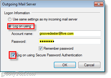 Windows živi strežnik odhodne pošte