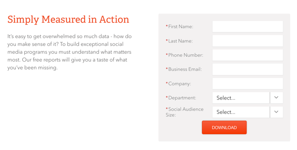 Izpolnite zahtevane osebne podatke za dostop do svojega brezplačnega poročila Preprosto merjeno Instagram.