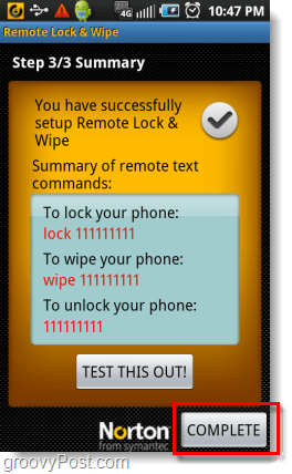 obrišite svoj Android telefon z besedilom