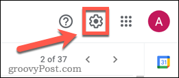 Ikona za nastavitve Gmaila