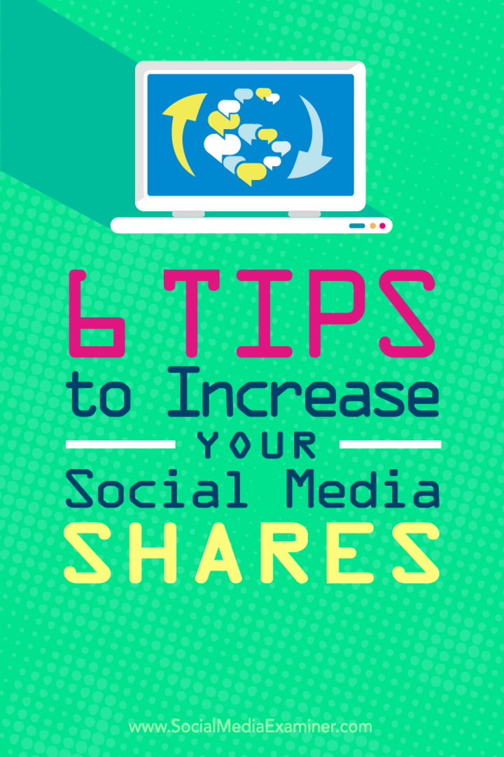 6 nasvetov za povečanje deleža v socialnih medijih: Social Media Examiner