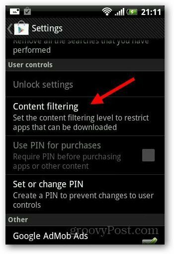 Kako dodati geslo za nove nakupe aplikacij za Android