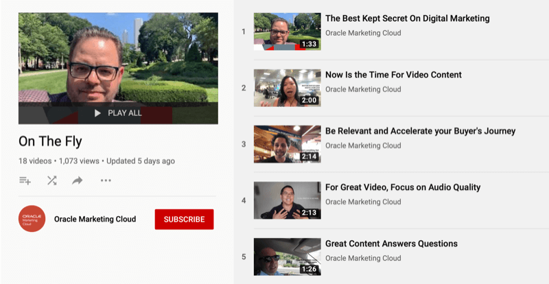 Oracle Marketing Cloud YouTube serija Na letenje