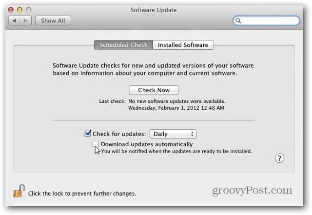 Konfigūruokite „Apple OS X Lion“ programinės įrangos atnaujinimo funkciją