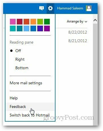 Povratne informacije o Outlooku 1
