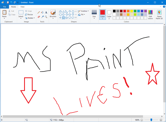 Microsoft Paint bo še naprej živel v trgovini Windows