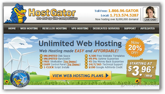 hostgator, iz Floride za splet