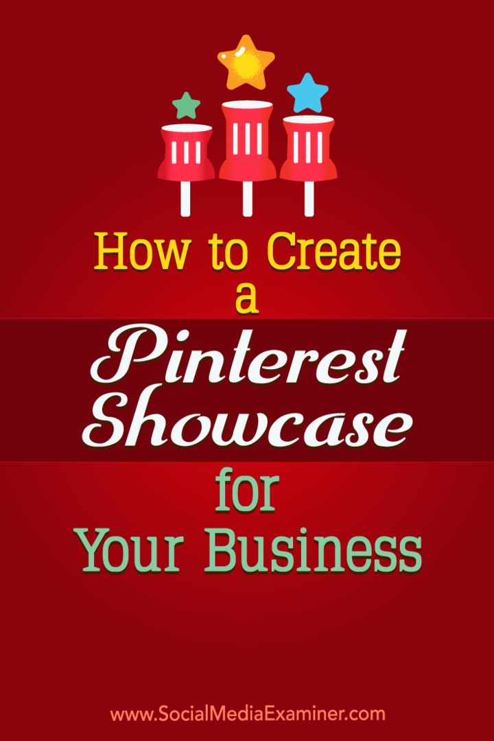 Kako ustvariti predstavitev Pinterest za svoje podjetje, avtor Kristi Hines na Social Media Examiner.
