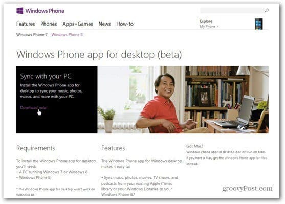 prenos programske opreme za Windows Phone 8