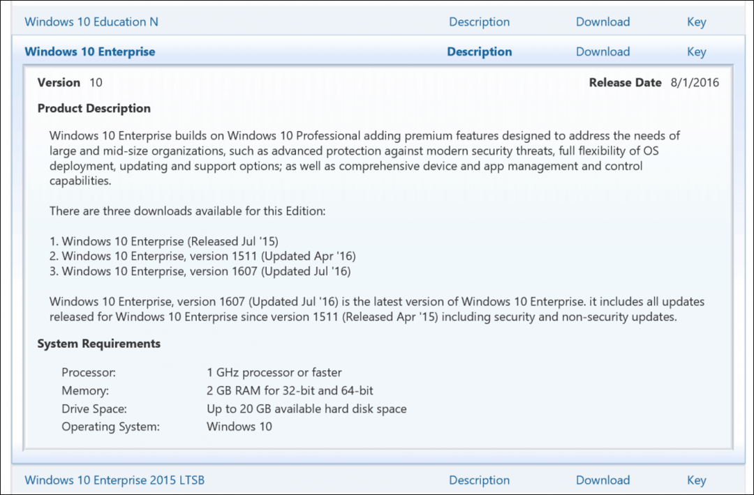 Windows 10 količinski licenčni ključ izdelka VLSC Enterprise Education Pro
