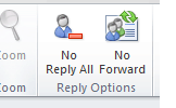 Kako preprečiti odgovor na vse v programu Outlook 2010