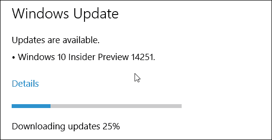 Insider predogled Windows 10 14251