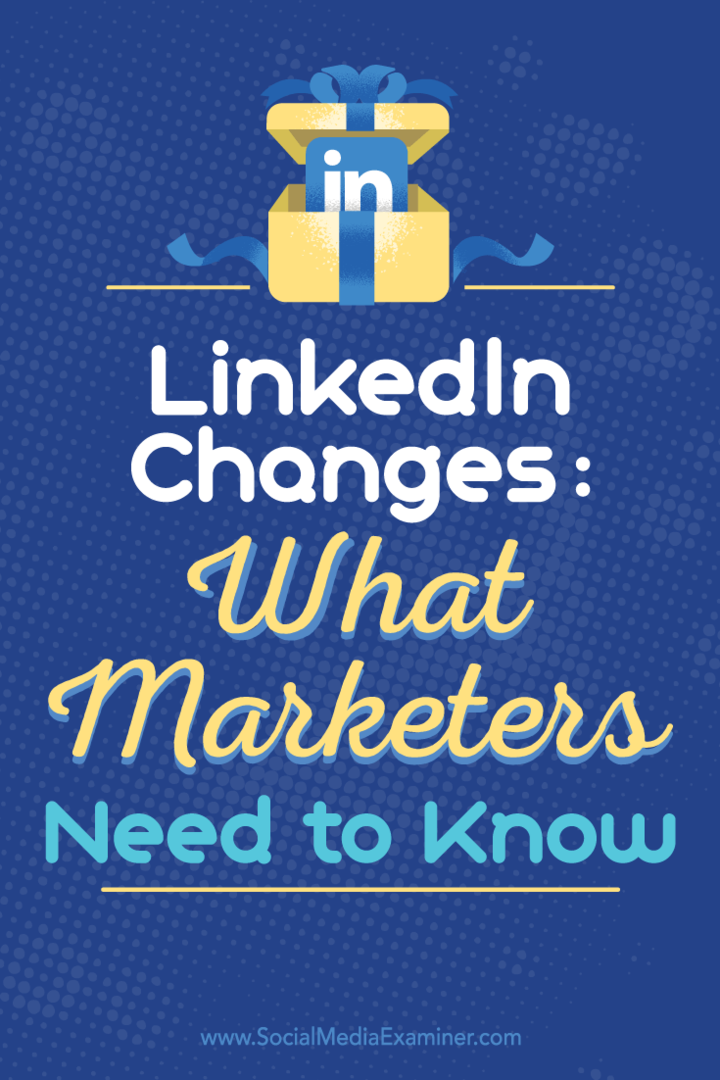 Spremembe LinkedIn: Kaj morajo tržniki vedeti, avtor Viveka von Rosen v programu Social Media Examiner.
