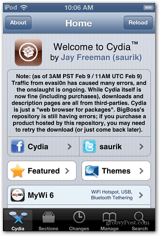 Dobrodošli v Cydia