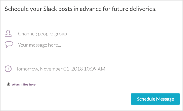 Načrtujte sporočilo Slack s programom Convergely.
