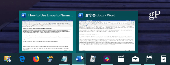 Emoji predogled dokumentov Windows 10