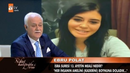 Ebru Polat se je povezal s programom Nihata Hatipoğluja