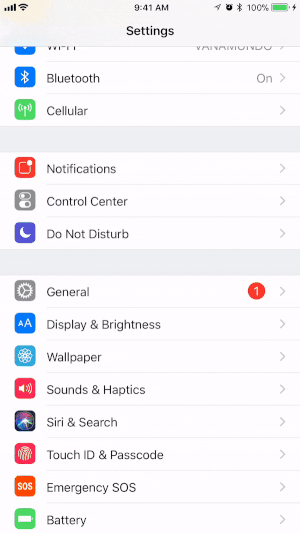 V nadzorni center naprave iOS dodajte funkcijo snemanja zaslona.