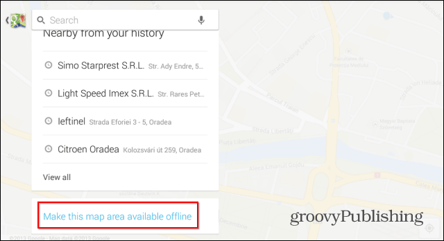 Google Maps naslov za brisanje Android