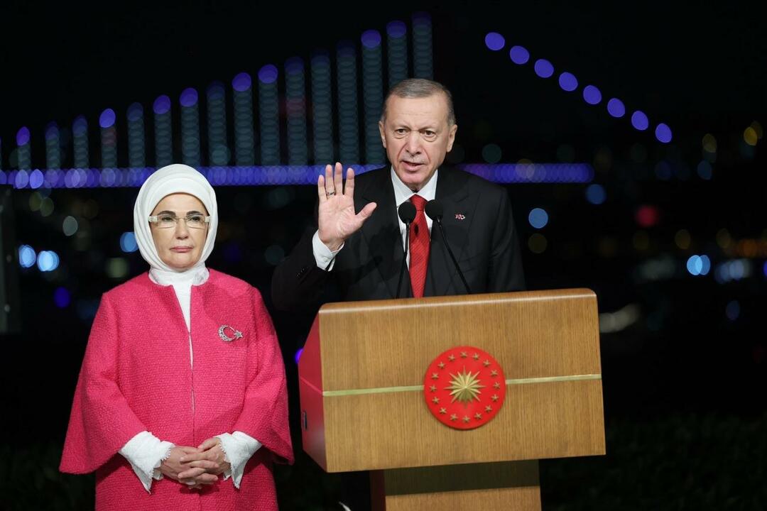 100. rojstni dan prve dame Erdoğan. poslanica leta: "Republika je nespremenljiva vodila naše prihodnosti!"