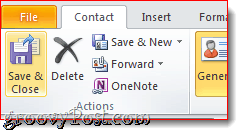 Oblikujte vizitke v Outlooku 2010
