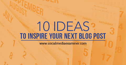 10 idej za navdih za objave v blogu