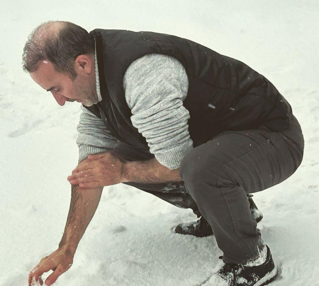 Ömer Karaoğlu se je umil s snegom
