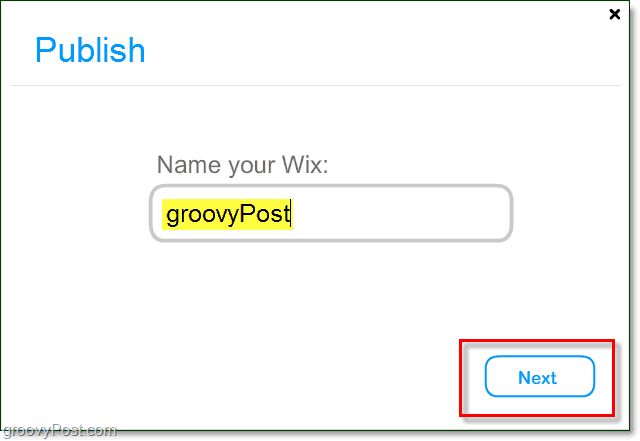 poimenujte svoje spletno mesto wix flash