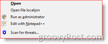 Dodaj kontekstni meni programa Windows Explorer za različico Vista in Server 2008:: groovyPost.com