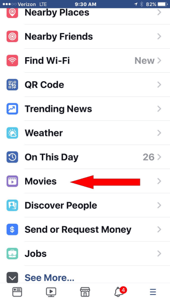 Facebook doda glavni razdelek o filmih v glavni navigacijski meni mobilne aplikacije.