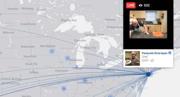 Zemljevid Facebook Live uporabnikom olajša iskanje video oddaj v živo po vsem svetu.